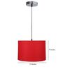 12-Inch Red Fabric Drum Pendant Light