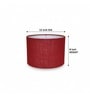 12-Inch Red Jute Fabric Drum Lampshade
