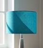 12-Inch Teal Fabric Drum Lampshade
