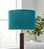 12-Inch Teal Fabric Drum Lampshade