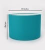 12-Inch Teal Fabric Drum Lampshade