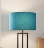 12-Inch Teal Fabric Drum Lampshade