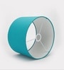 12-Inch Teal Fabric Drum Lampshade