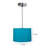 12-Inch Teal Fabric Drum Pendant Light