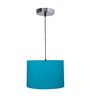 12-Inch Teal Fabric Drum Pendant Light