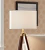 12-Inch White Fabric Drum Lampshade
