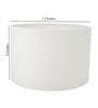 12-Inch White Fabric Drum Lampshade