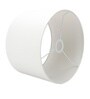 12-Inch White Fabric Drum Lampshade