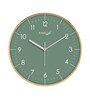 12 Inches Modern Wall Clock Sage Green With Gold Ring