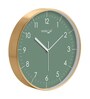12 Inches Modern Wall Clock Sage Green With Gold Ring