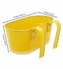 12 Inches Oval Rectangular Set of 6 Yellow Metal Planter