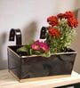 12 Inches Rectangle Black Metal Hanging Planters