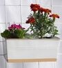 12 Inches Rectangle White Metal Hanging Planters