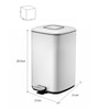 12 Litre Metallic Stainless Steel Dustbin
