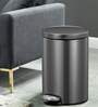 12 Litre Metallic Stainless Steel Dustbin
