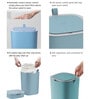 12 Litre Metallic Stainless Steel Dustbin