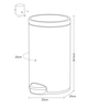 12 Litre Metallic Stainless Steel Dustbin