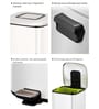 12 Litre Metallic Stainless Steel Dustbin
