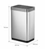 12 Litre Titanium Blue Stainless Steel Dustbin