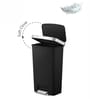 12 Litre White Stainless Steel Dustbin