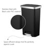 12 Litre White Stainless Steel Dustbin