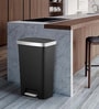 12 Litre White Stainless Steel Dustbin