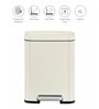 12 Litre White Stainless Steel Dustbin