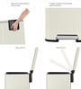 12 Litre White Stainless Steel Dustbin
