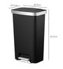 12 Litre White Stainless Steel Dustbin