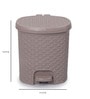 12 Ltr Pedal Plastic Dustbins In Grey