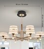 120 Watt Xenia Modern Designer LED Ceiling Chandelier for Living Room|Hall| Bedroom| Dining| Google|Alexa Voice Assist App Control and 3 Color Mode