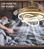 122W Gold BLDC Chandelier Ceiling Fan with Retractable Blades