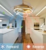 122W Gold BLDC Chandelier Ceiling Fan with Retractable Blades