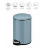 Titanium Blue 12L Bathroom Trash Can with Lid Soft-Close Pedal Bin
