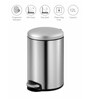 Metallic 12L Stainless Steel Step Bin with Pedal Fingerprint-Resistant