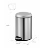 Metallic 12L Stainless Steel Step Bin with Pedal Fingerprint-Resistant