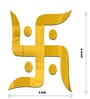 12Pcs Ganesha Om Swastik Acrylic Golden Mirror Look Self Adhesive Stickers