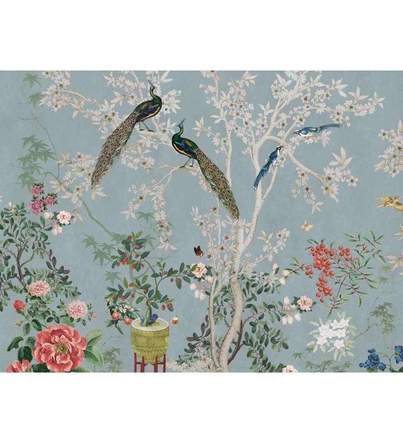 Another teal chinoiserie  Chinoiserie wallpaper Chinese wallpaper Decor