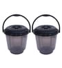 13 Ltrs Black Plastic Bucket (Set of 2)