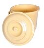 13 Ltrs Cream Plastic Bucket with Lid (Set of  2)