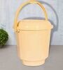 13 Ltrs Cream Plastic Bucket with Lid (Set of  2)