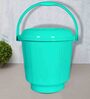 13 Ltrs Mint Green Plastic Bucket with Lid (Set of  3)