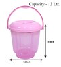 13 Ltrs Pink Plastic Bucket (Set of 3)