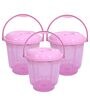13 Ltrs Pink Plastic Bucket (Set of 3)