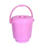 13 Ltrs Pink Plastic Bucket with Lid (Set of  2)