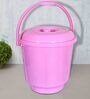 13 Ltrs Pink Plastic Bucket with Lid