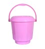 13 Ltrs Pink Plastic Bucket with Lid