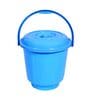 13 Ltrs Sky Blue Plastic Bucket with Lid