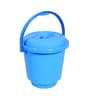 13 Ltrs Sky Blue Plastic Bucket with Lid