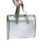 13 Pocket A4 Expanding File Folder with Handle Plastic Organizer (Clear)